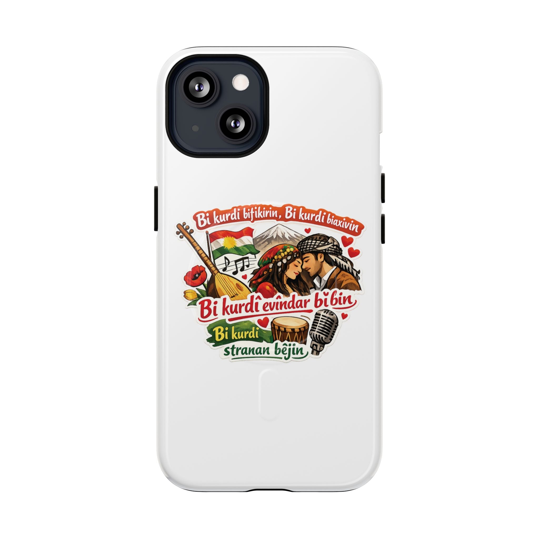 Kurdish Pride Tough Magnetic Phone Case — "Bi Kurdî Evindar Bî" Design