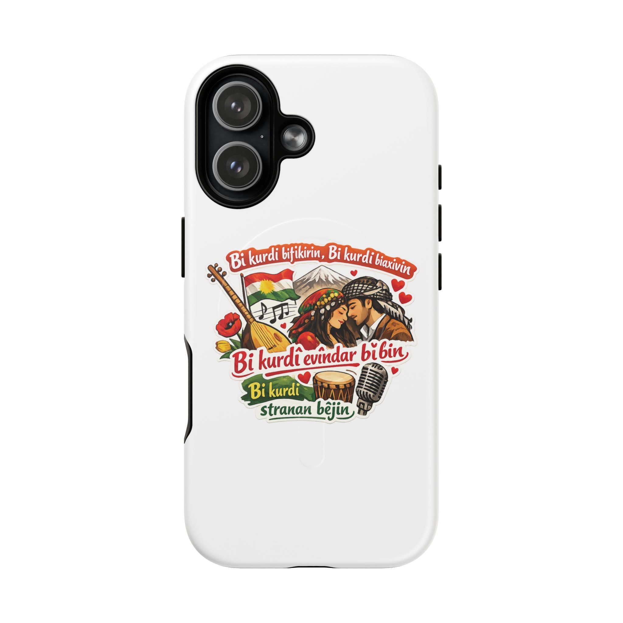 Kurdish Pride Tough Magnetic Phone Case — "Bi Kurdî Evindar Bî" Design
