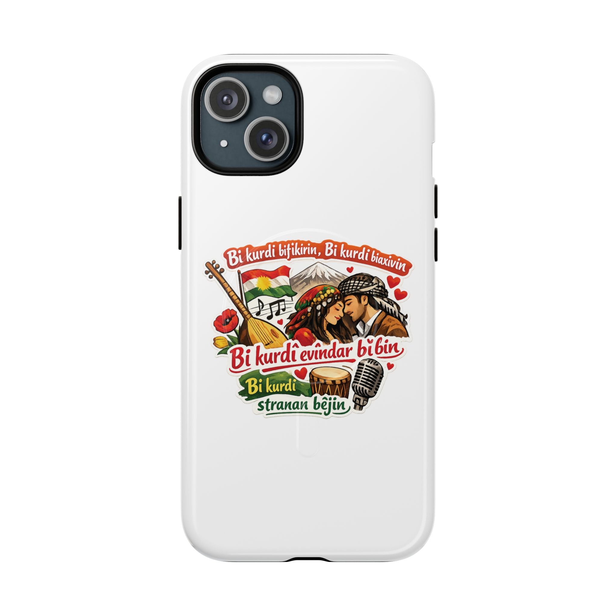 Kurdish Pride Tough Magnetic Phone Case — "Bi Kurdî Evindar Bî" Design