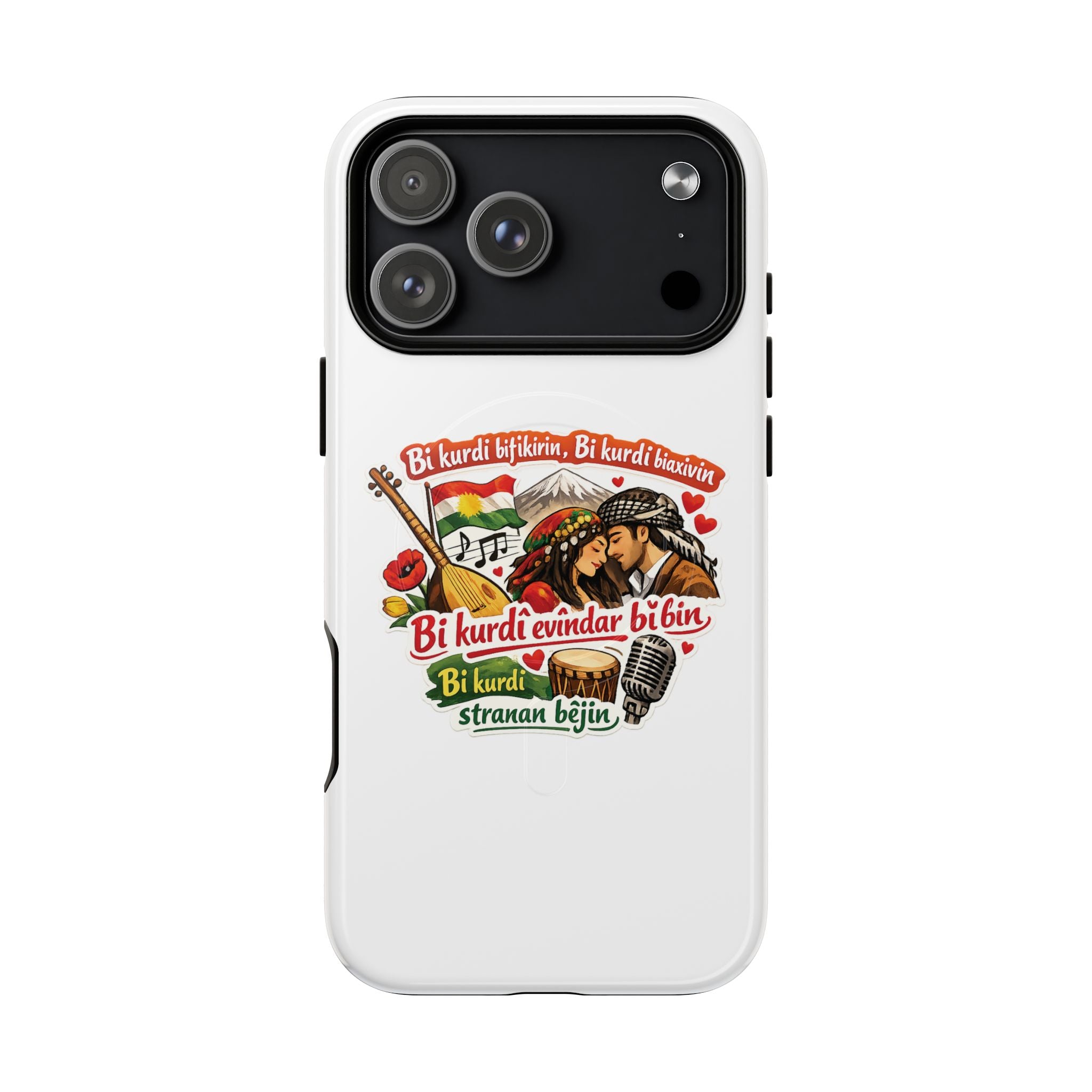 Kurdish Pride Tough Magnetic Phone Case — "Bi Kurdî Evindar Bî" Design