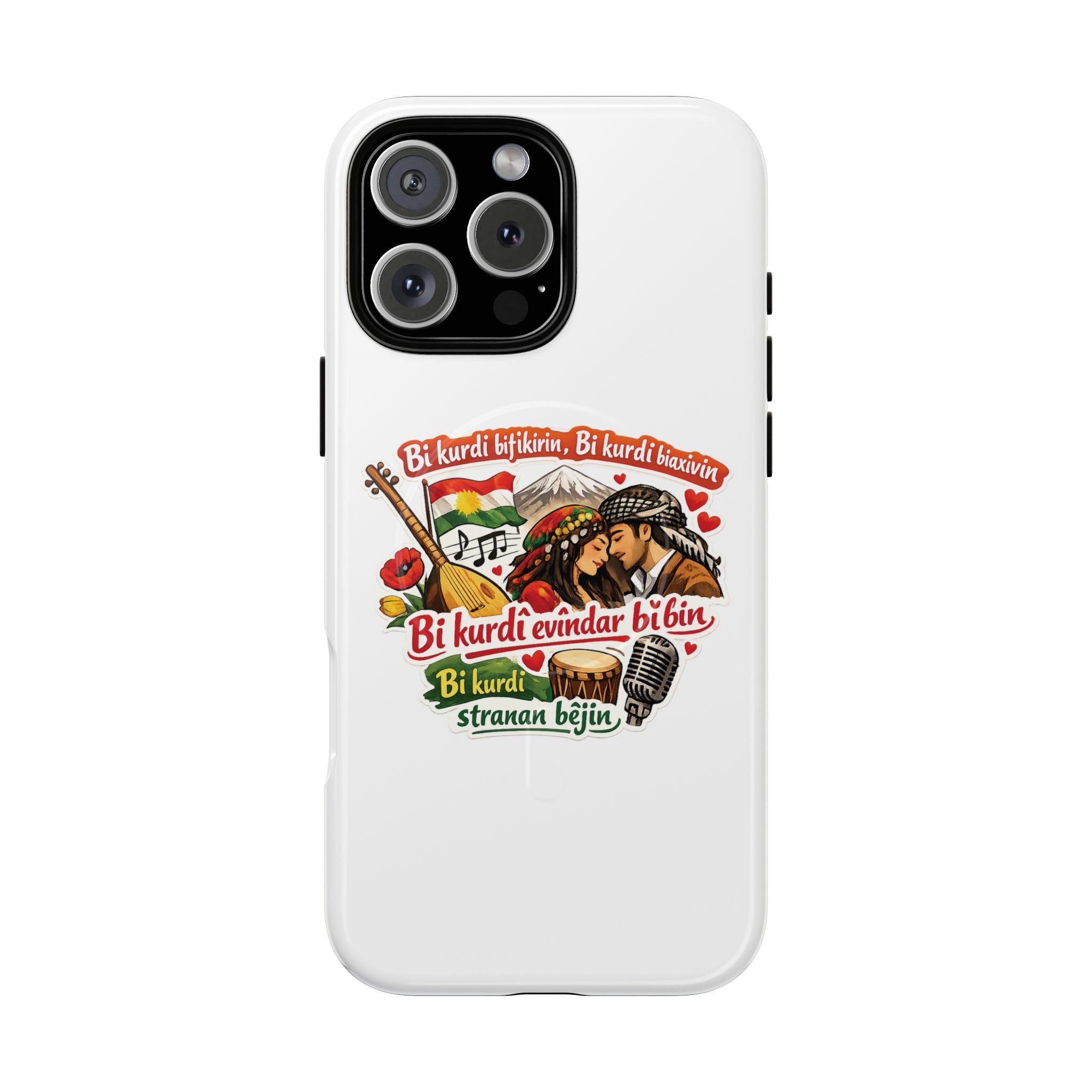 Kurdish Pride Tough Magnetic Phone Case — "Bi Kurdî Evindar Bî" Design