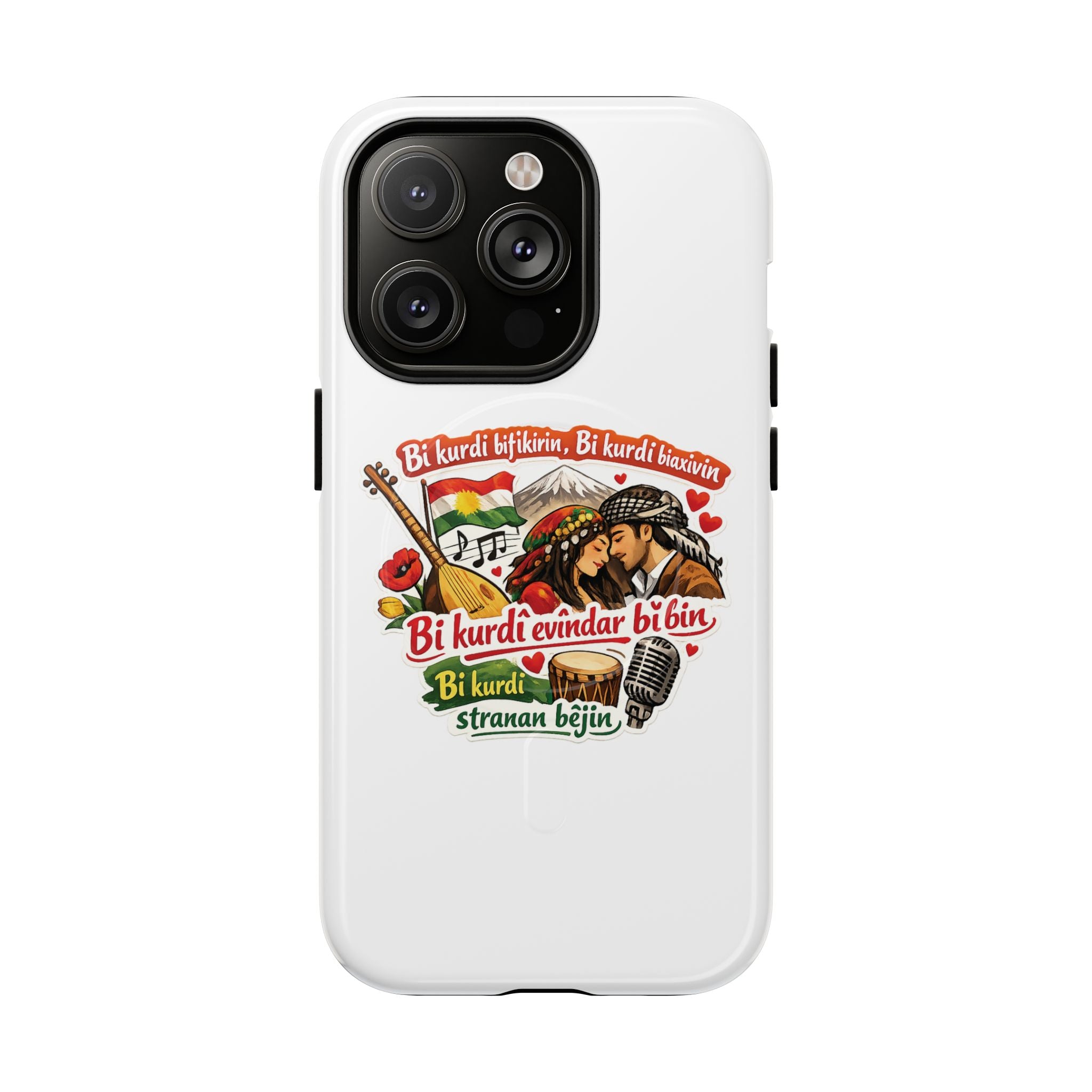Kurdish Pride Tough Magnetic Phone Case — "Bi Kurdî Evindar Bî" Design
