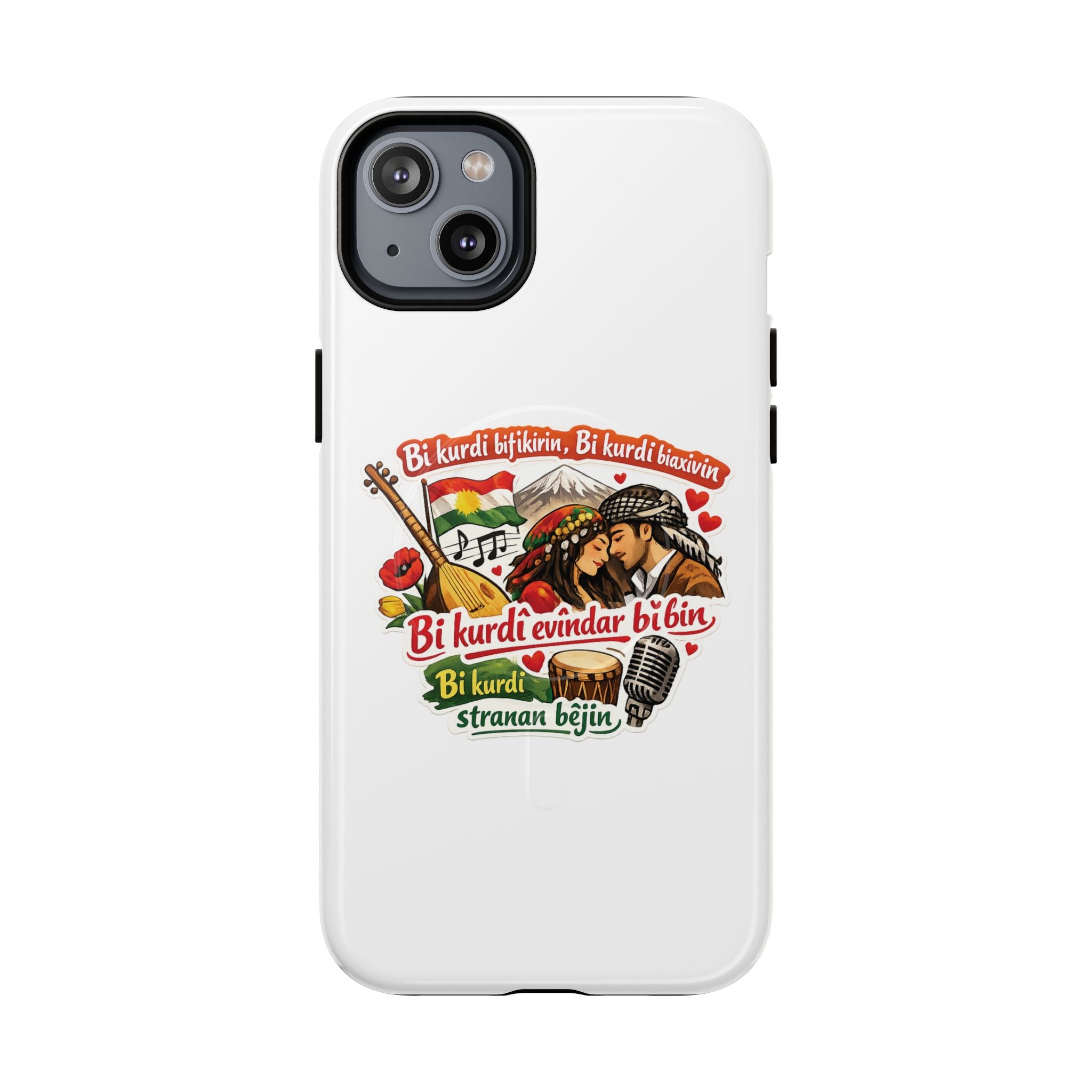 Kurdish Pride Tough Magnetic Phone Case — "Bi Kurdî Evindar Bî" Design