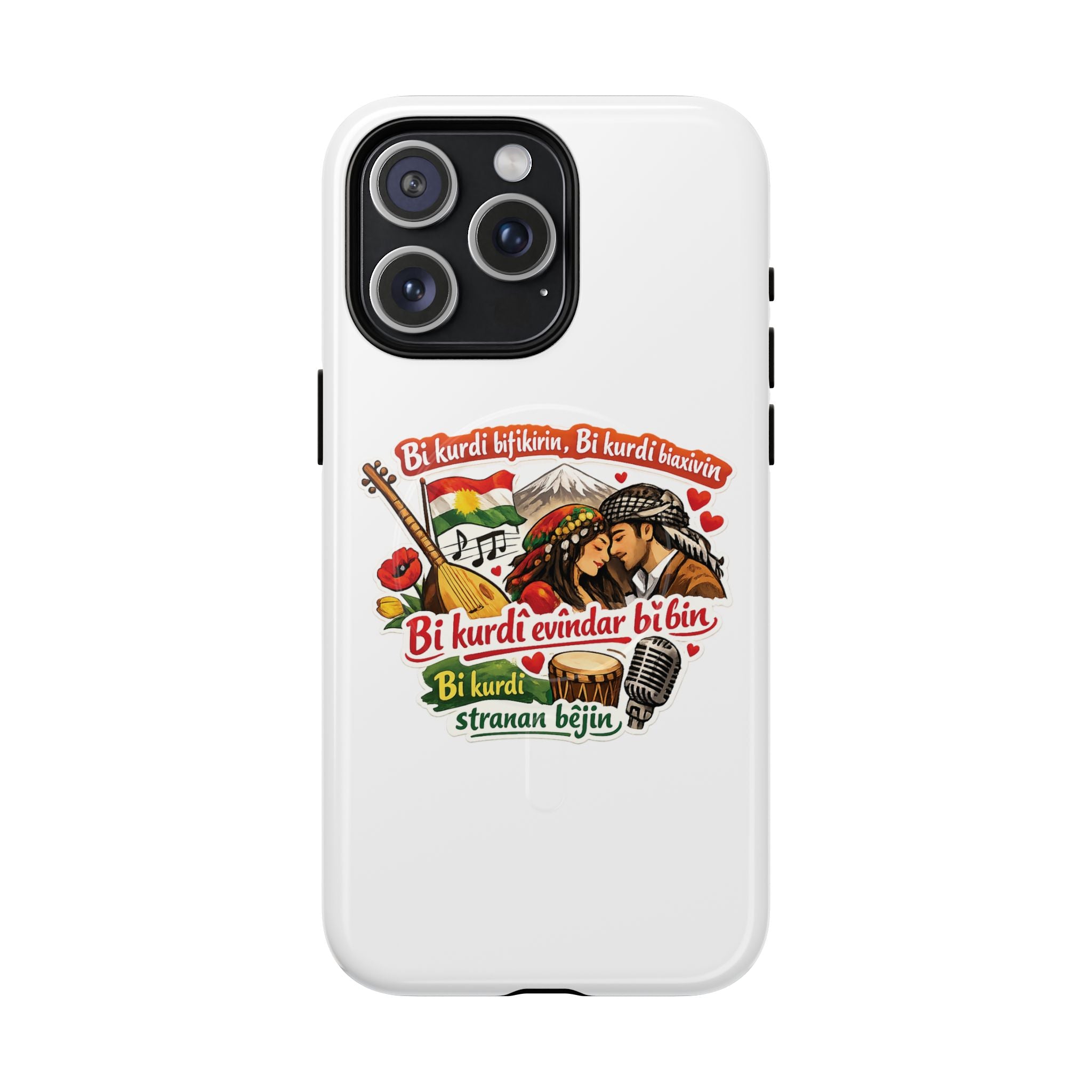 Kurdish Pride Tough Magnetic Phone Case — "Bi Kurdî Evindar Bî" Design