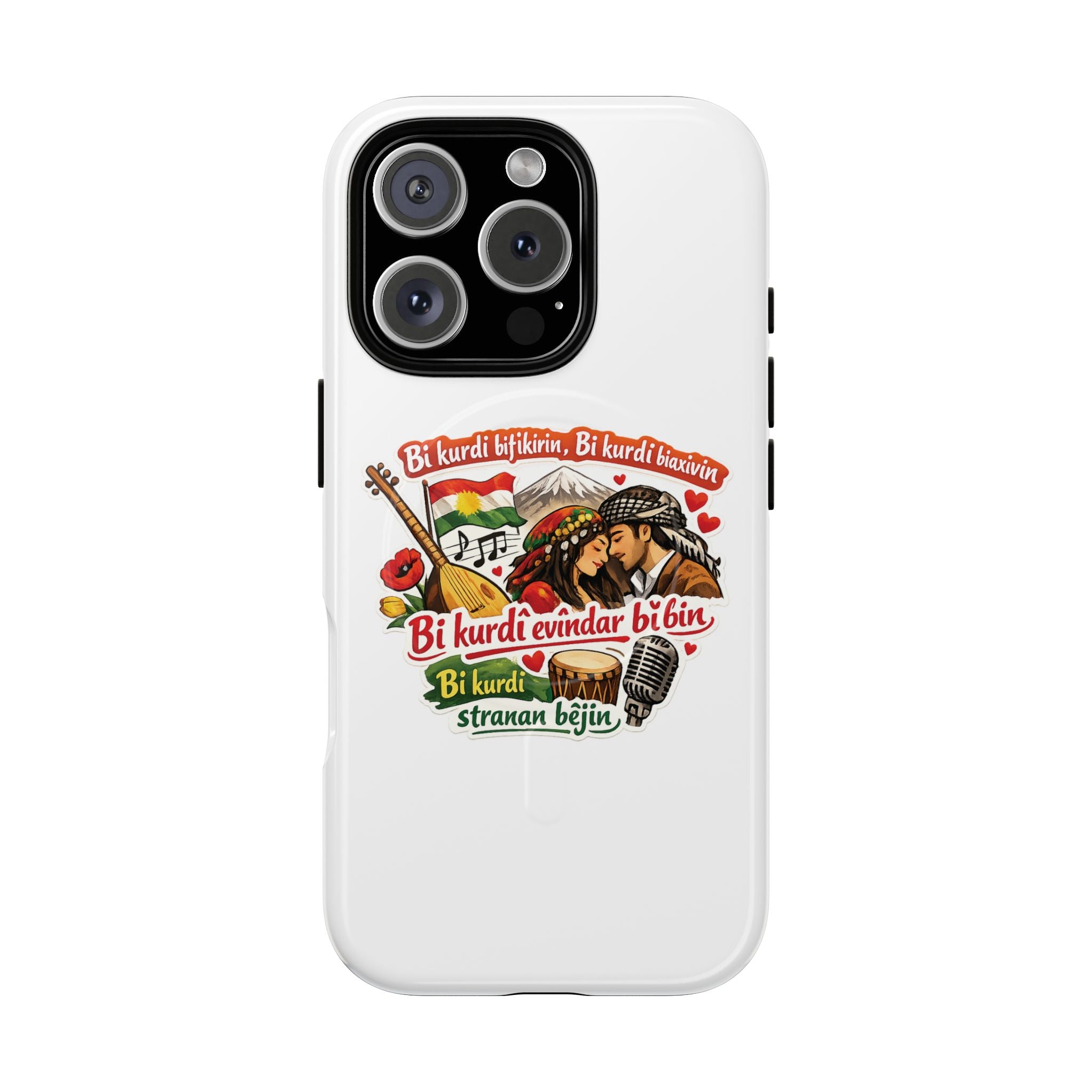 Kurdish Pride Tough Magnetic Phone Case — "Bi Kurdî Evindar Bî" Design
