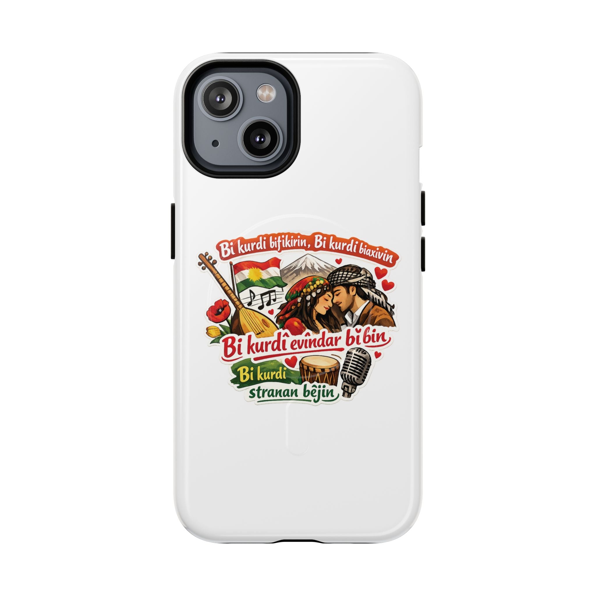 Kurdish Pride Tough Magnetic Phone Case — "Bi Kurdî Evindar Bî" Design