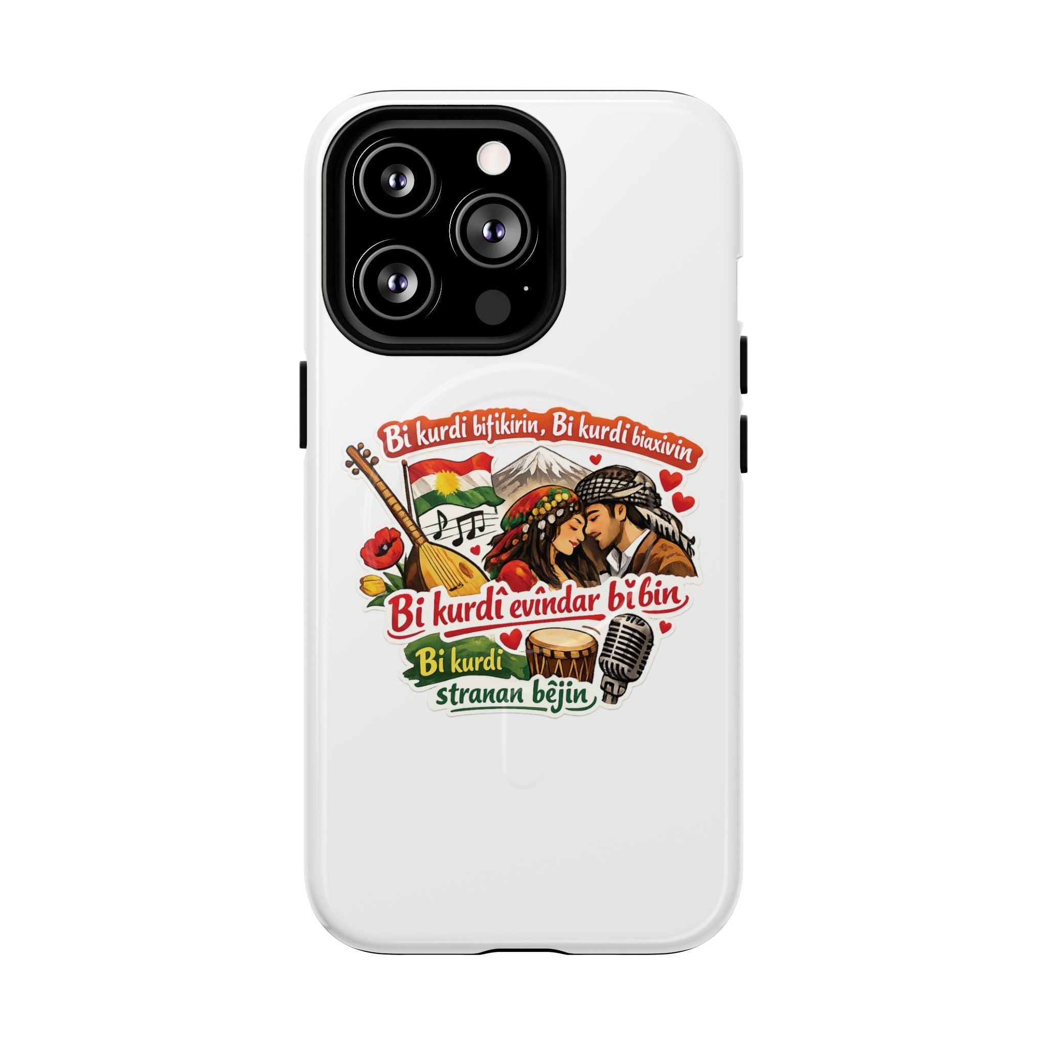 Kurdish Pride Tough Magnetic Phone Case — "Bi Kurdî Evindar Bî" Design