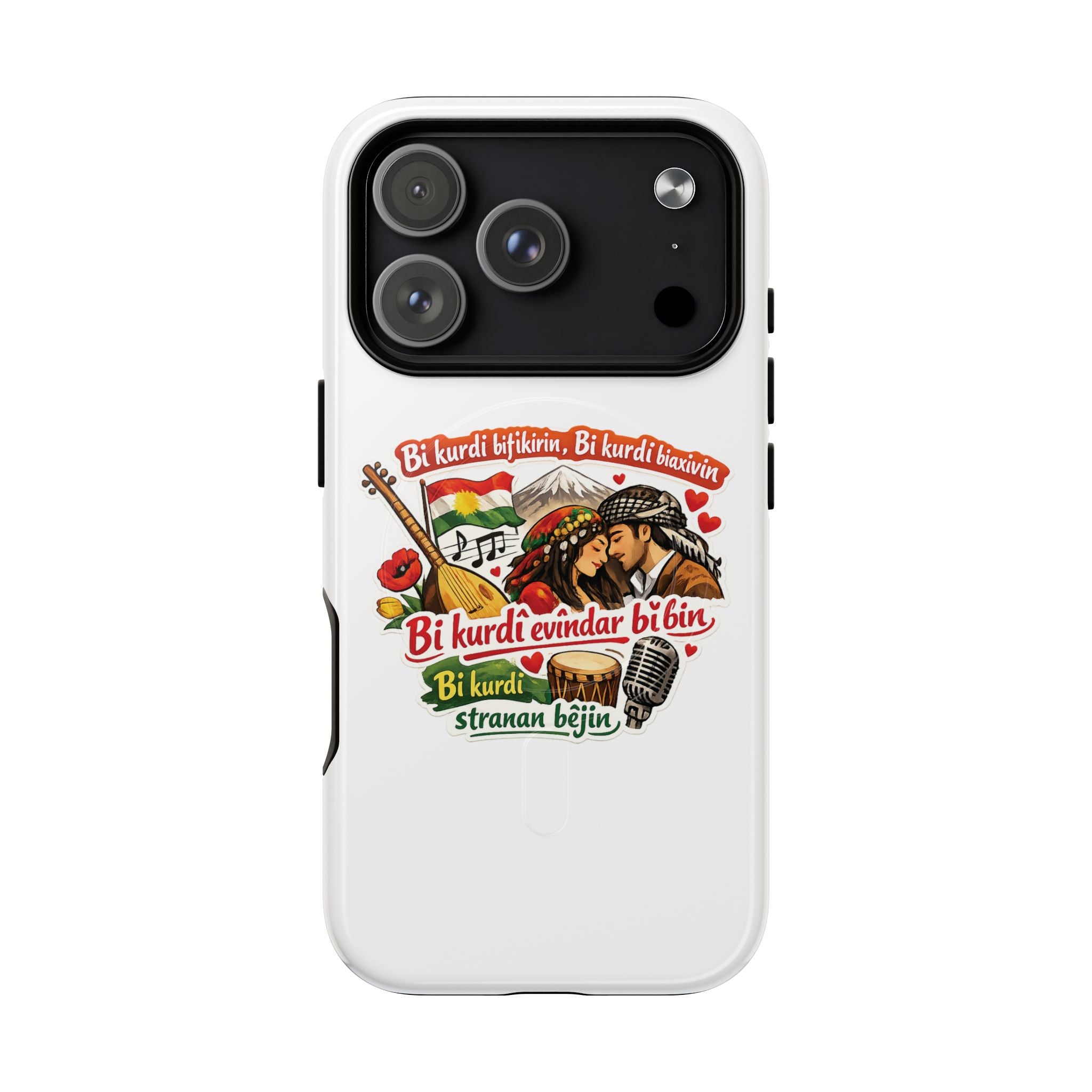 Kurdish Pride Tough Magnetic Phone Case — "Bi Kurdî Evindar Bî" Design