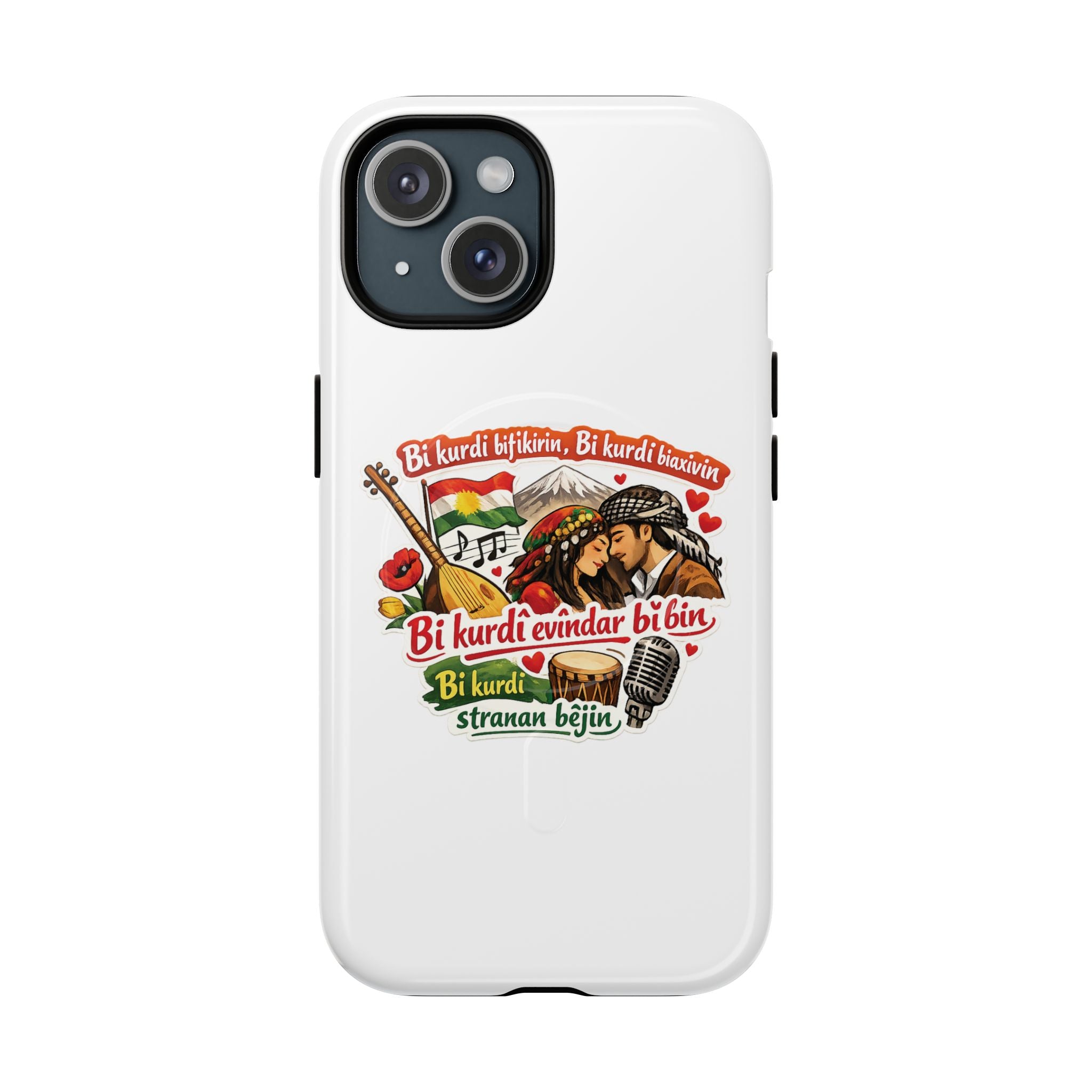 Kurdish Pride Tough Magnetic Phone Case — "Bi Kurdî Evindar Bî" Design