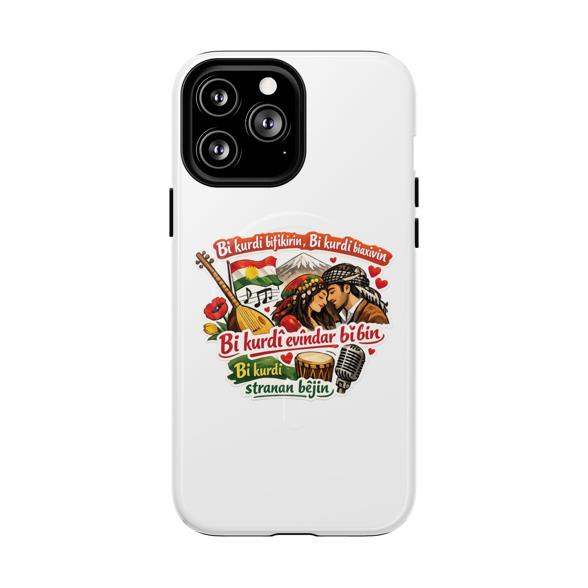 Kurdish Pride Tough Magnetic Phone Case — "Bi Kurdî Evindar Bî" Design