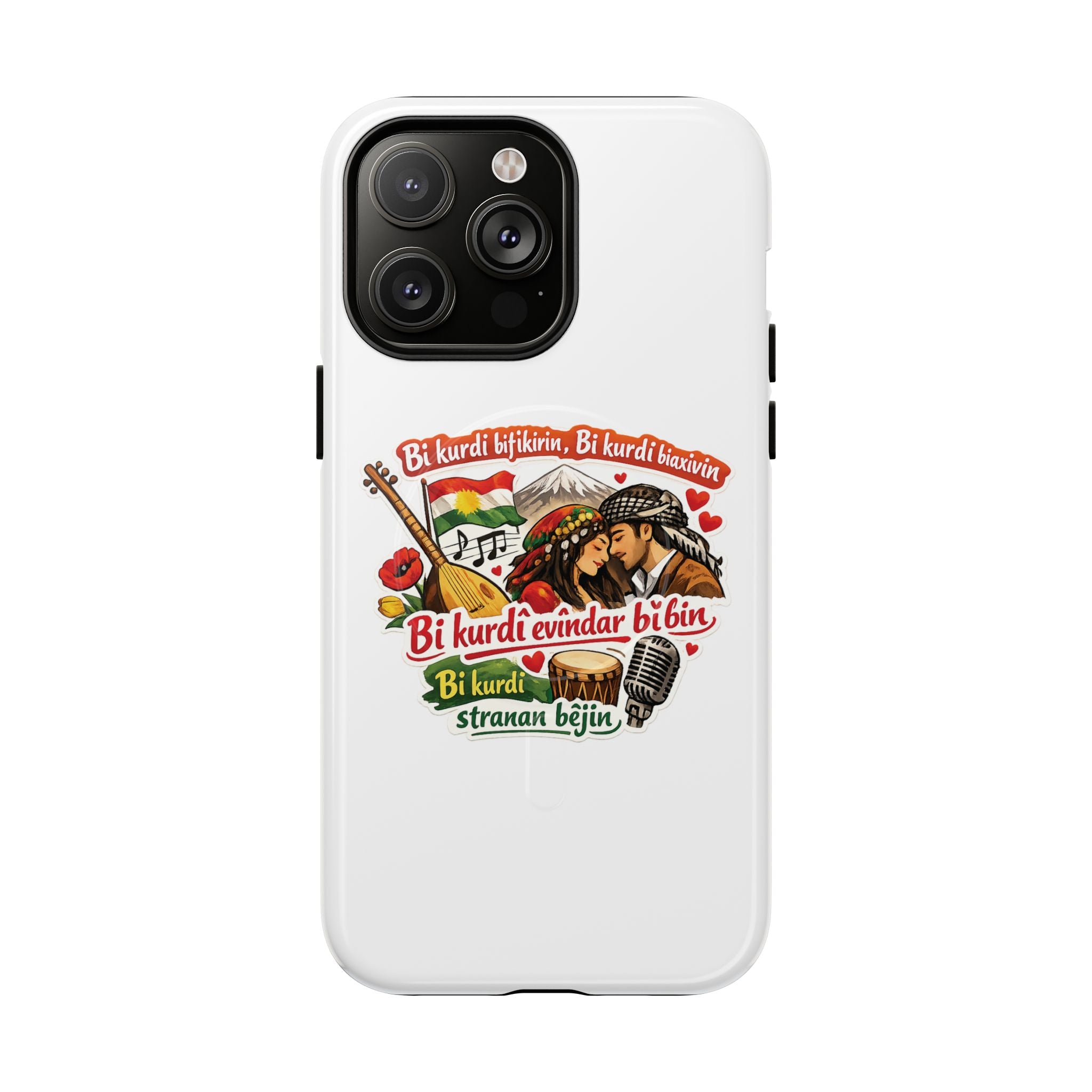 Kurdish Pride Tough Magnetic Phone Case — "Bi Kurdî Evindar Bî" Design
