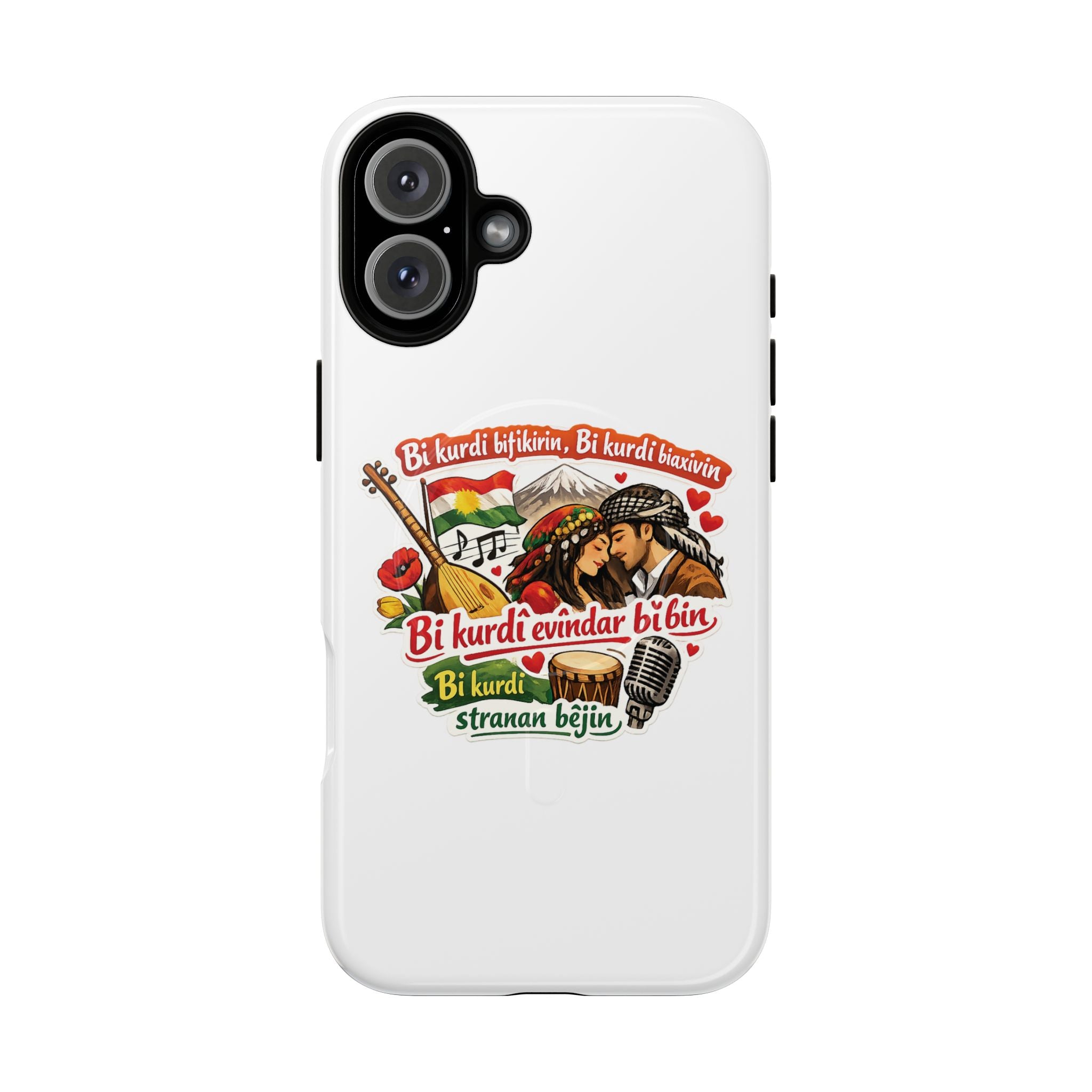Kurdish Pride Tough Magnetic Phone Case — "Bi Kurdî Evindar Bî" Design