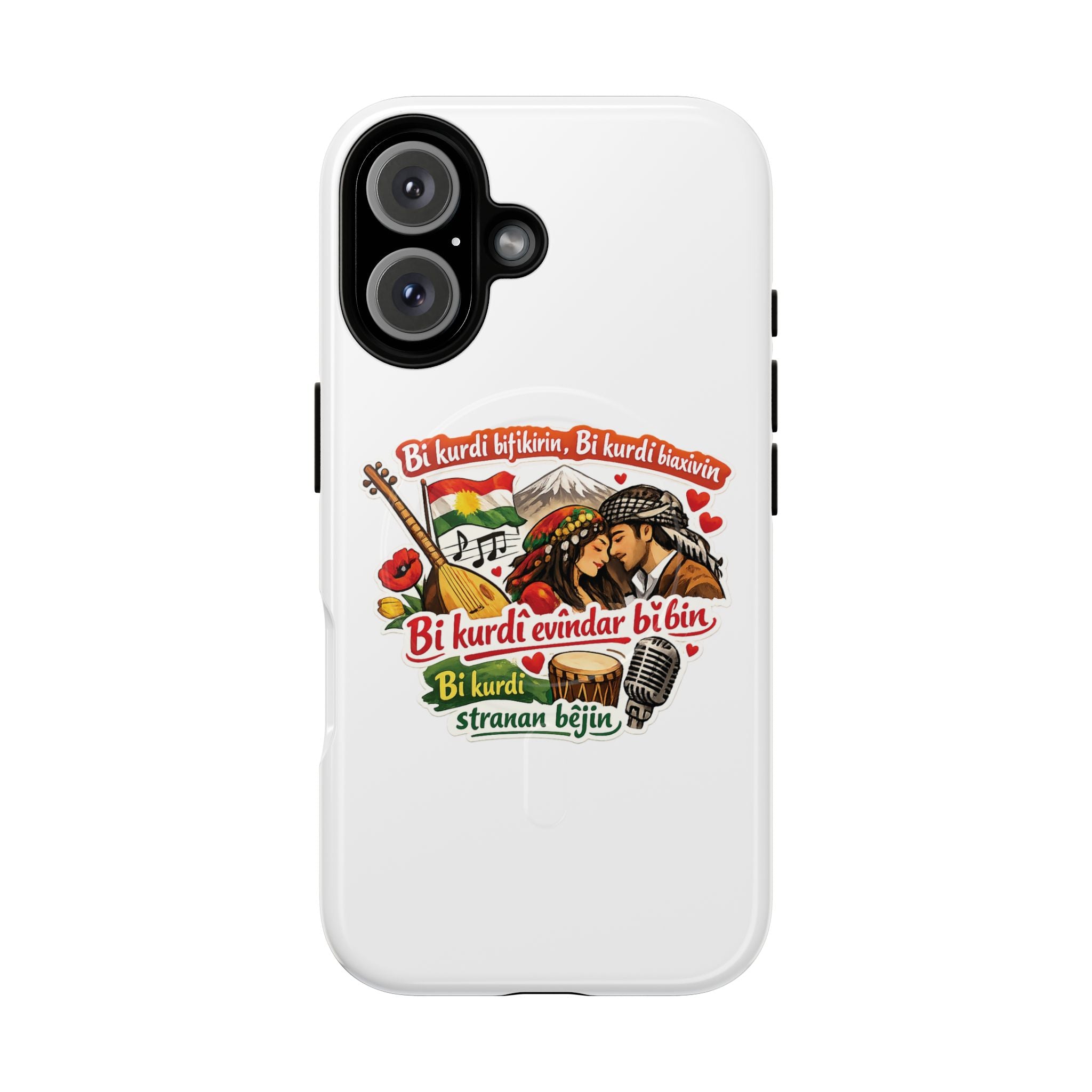 Kurdish Pride Tough Magnetic Phone Case — "Bi Kurdî Evindar Bî" Design