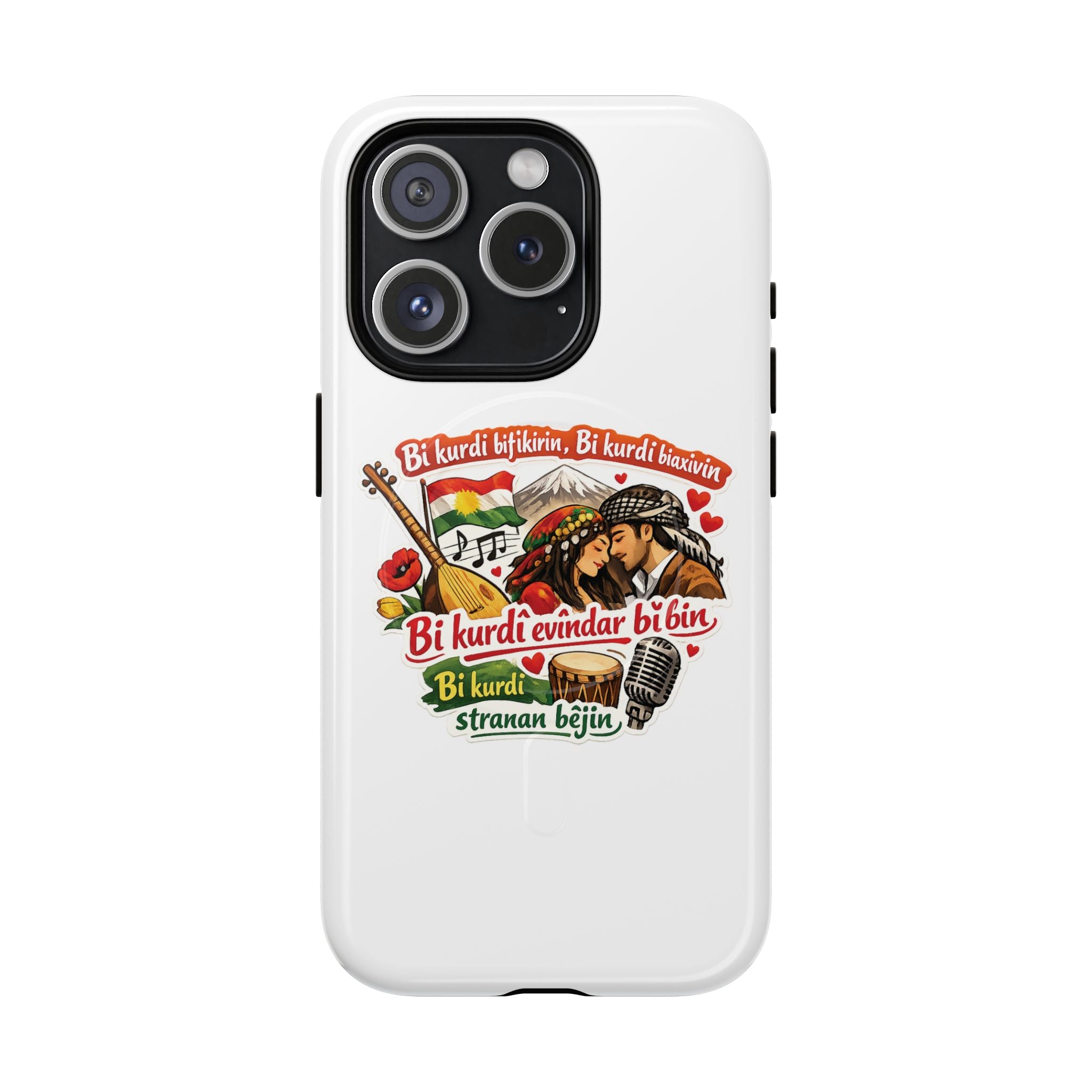 Kurdish Pride Tough Magnetic Phone Case — "Bi Kurdî Evindar Bî" Design